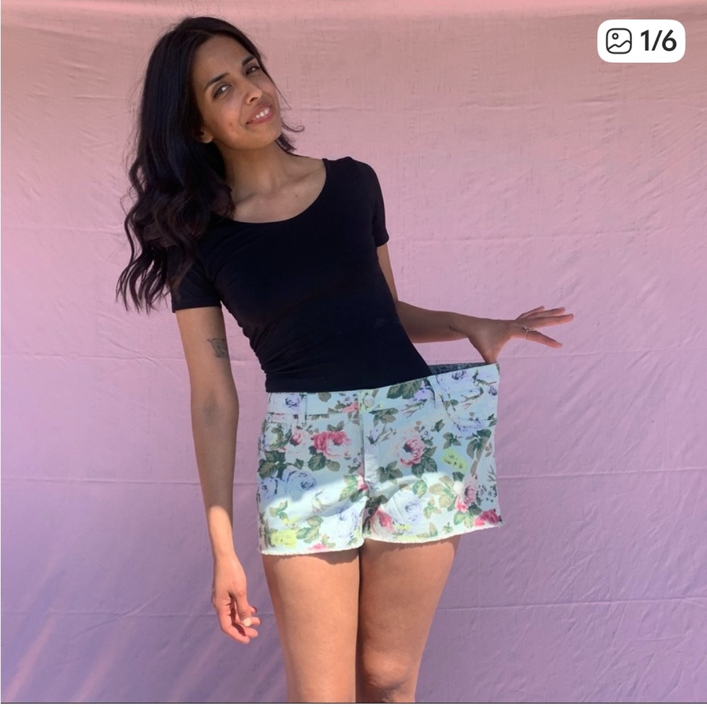 Flip Side Size 9 Juniors Reversible Cotton/Polyester/Spandex Shorts